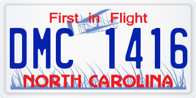 NC license plate DMC1416