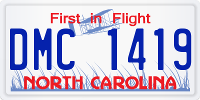 NC license plate DMC1419