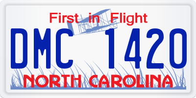 NC license plate DMC1420