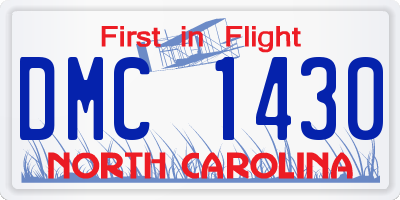 NC license plate DMC1430