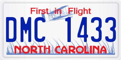 NC license plate DMC1433