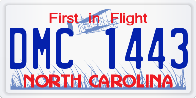 NC license plate DMC1443