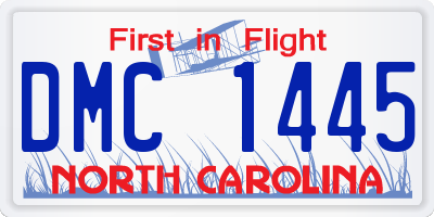 NC license plate DMC1445