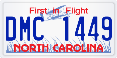 NC license plate DMC1449