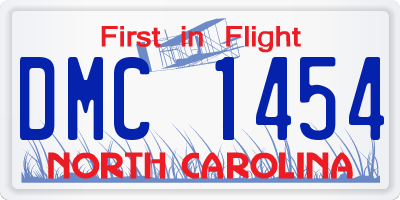 NC license plate DMC1454