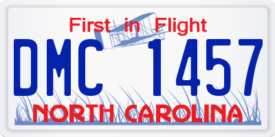 NC license plate DMC1457