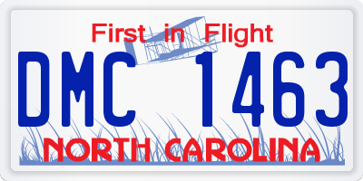 NC license plate DMC1463