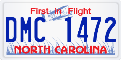 NC license plate DMC1472