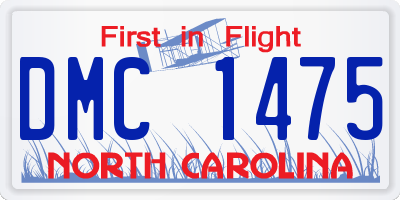 NC license plate DMC1475