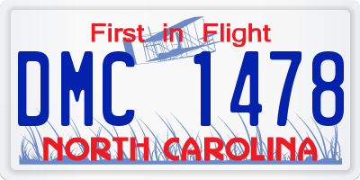 NC license plate DMC1478