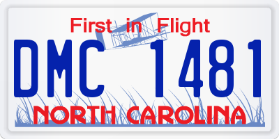 NC license plate DMC1481