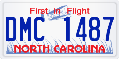 NC license plate DMC1487