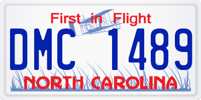 NC license plate DMC1489