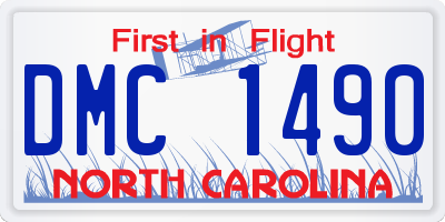 NC license plate DMC1490