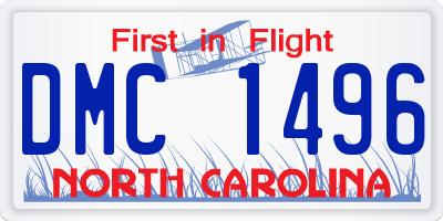 NC license plate DMC1496