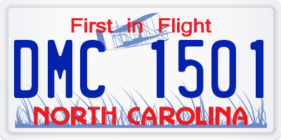 NC license plate DMC1501