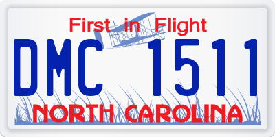 NC license plate DMC1511