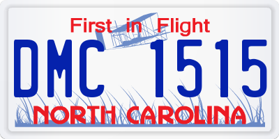 NC license plate DMC1515
