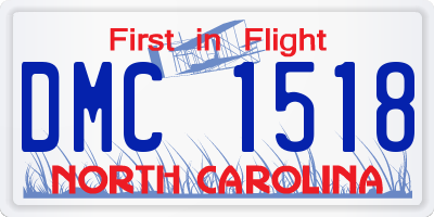 NC license plate DMC1518