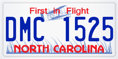 NC license plate DMC1525