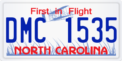 NC license plate DMC1535