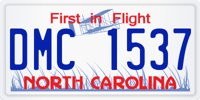 NC license plate DMC1537