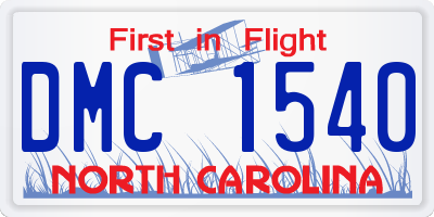 NC license plate DMC1540