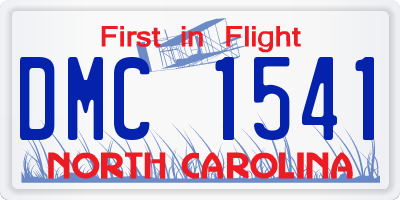 NC license plate DMC1541