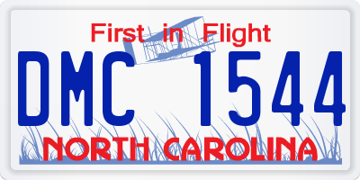 NC license plate DMC1544