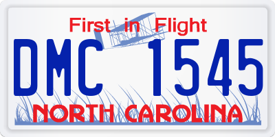 NC license plate DMC1545