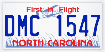 NC license plate DMC1547