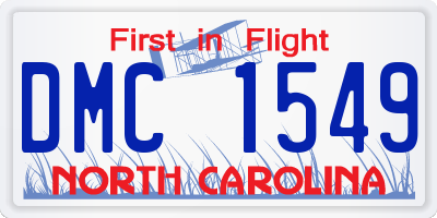 NC license plate DMC1549