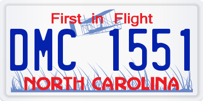 NC license plate DMC1551