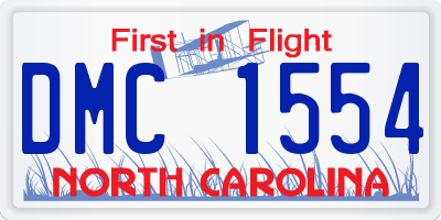 NC license plate DMC1554