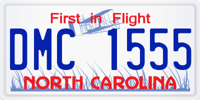 NC license plate DMC1555