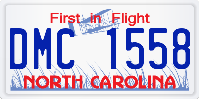 NC license plate DMC1558