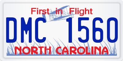 NC license plate DMC1560