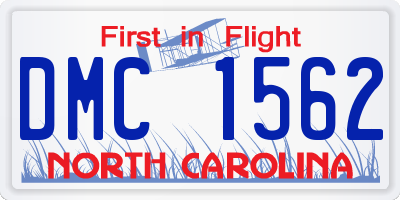 NC license plate DMC1562