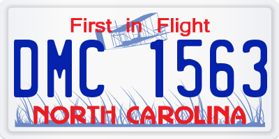 NC license plate DMC1563