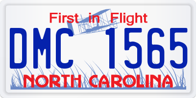 NC license plate DMC1565