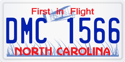 NC license plate DMC1566