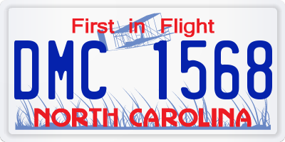 NC license plate DMC1568