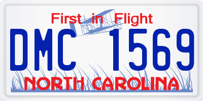 NC license plate DMC1569