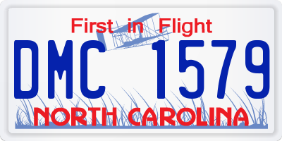 NC license plate DMC1579