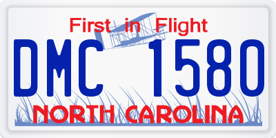 NC license plate DMC1580