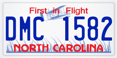 NC license plate DMC1582