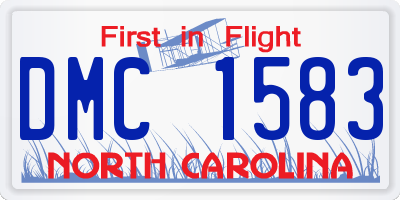 NC license plate DMC1583