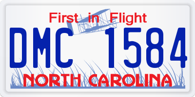 NC license plate DMC1584