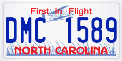 NC license plate DMC1589