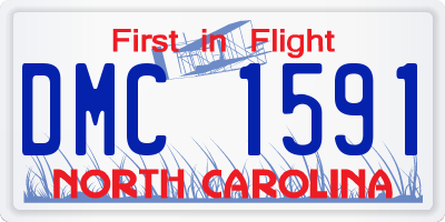 NC license plate DMC1591